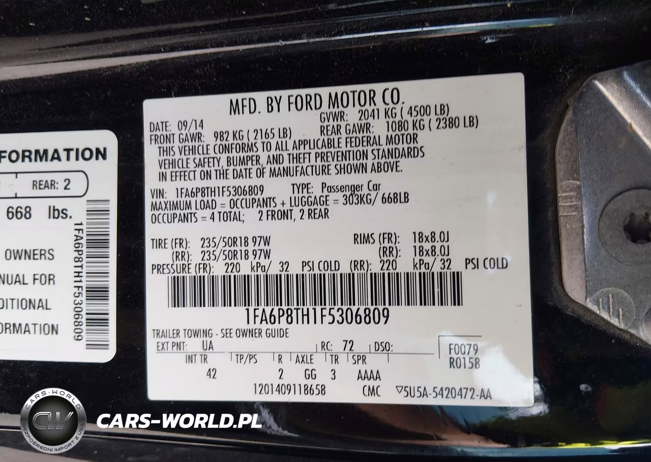 2015 Ford Mustang Ecoboost VIN:1FA6P8TH1F5306809 - 9