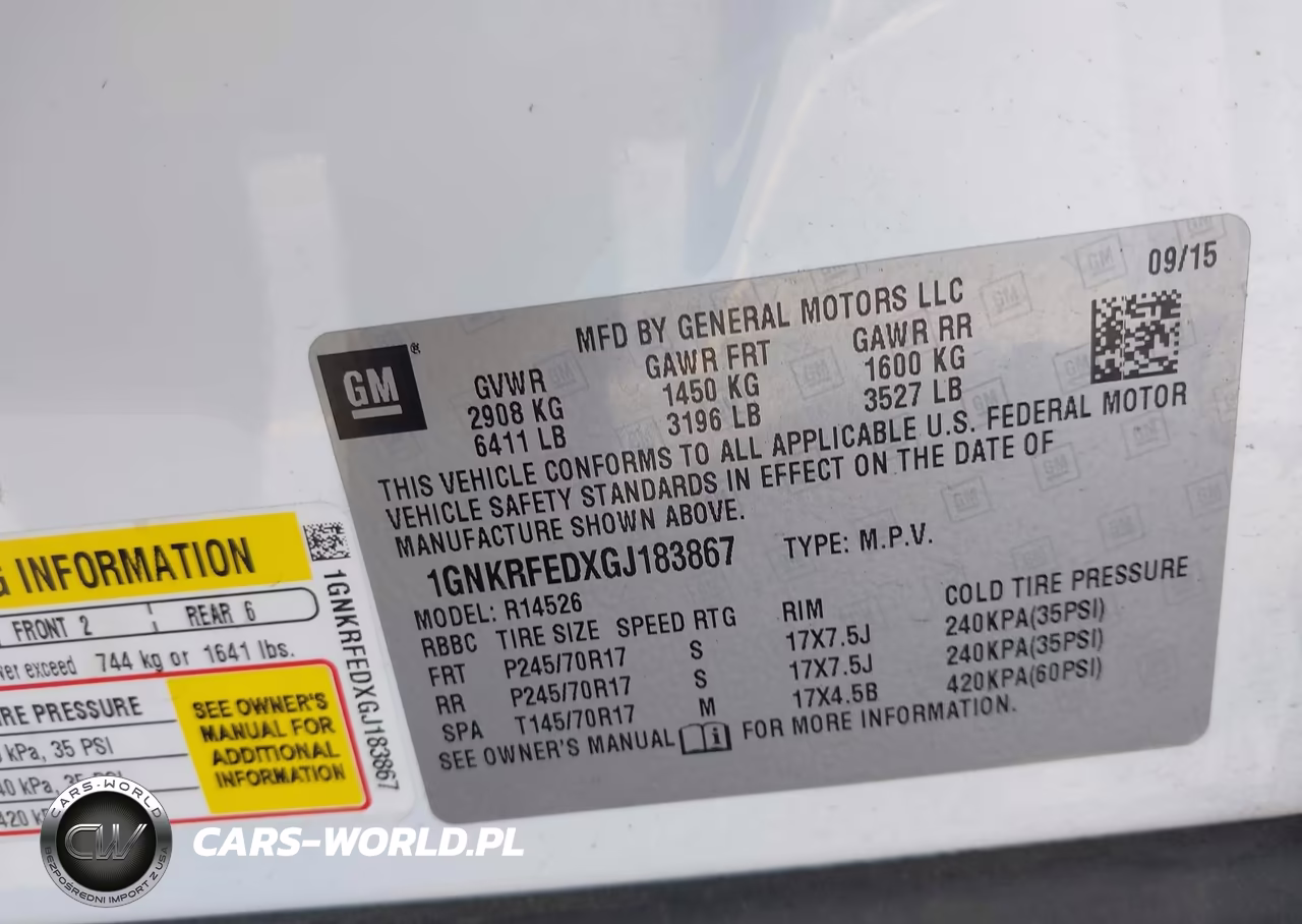 2016 Chevrolet Traverse Ls VIN:1GNKRFEDXGJ183867 - 9