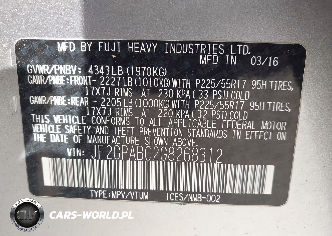 2016 Subaru Crosstrek 2.0I Premium VIN:JF2GPABC2G8268312 - 9
