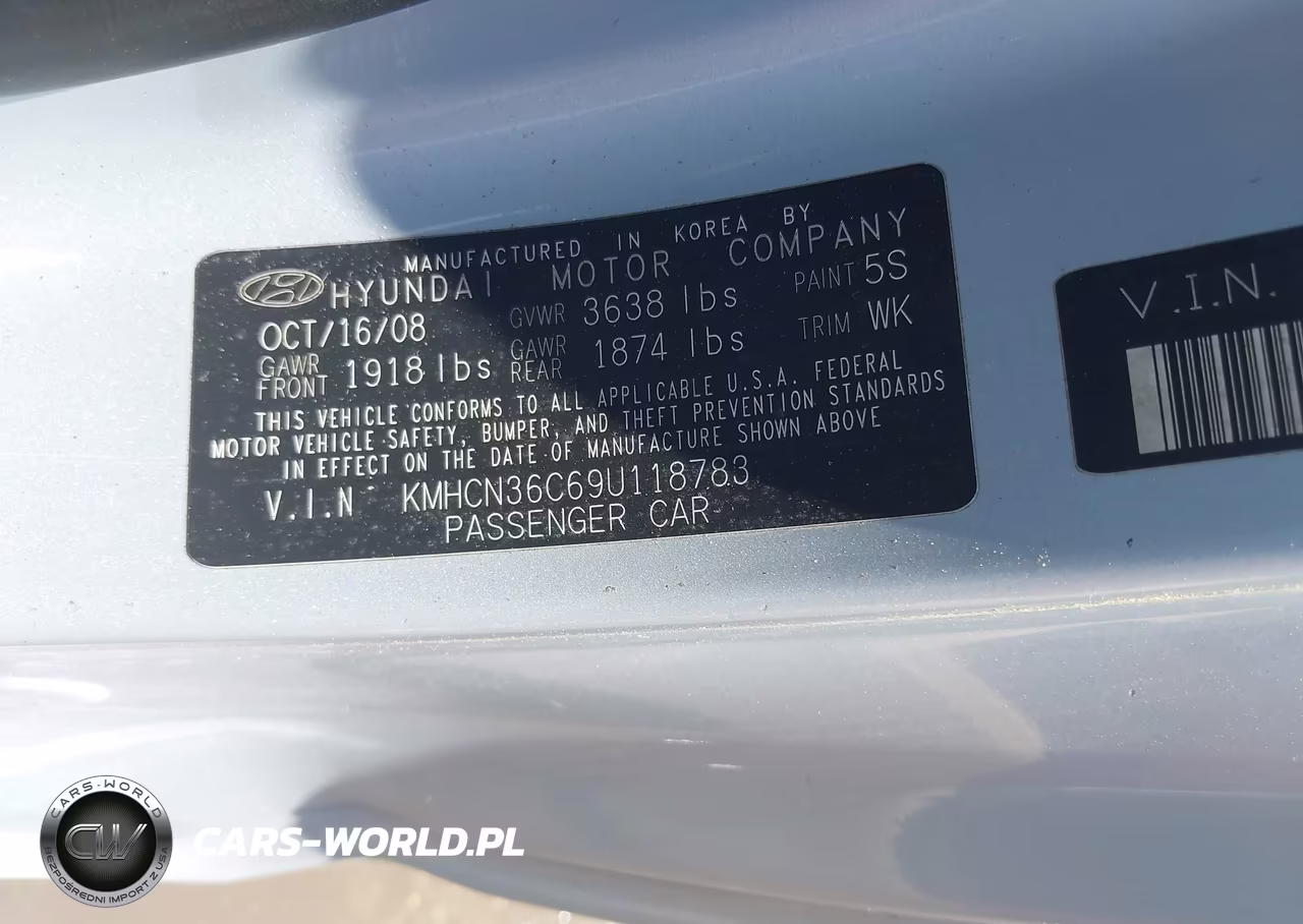 2009 Hyundai Accent Se VIN:KMHCN36C69U118783 - 9