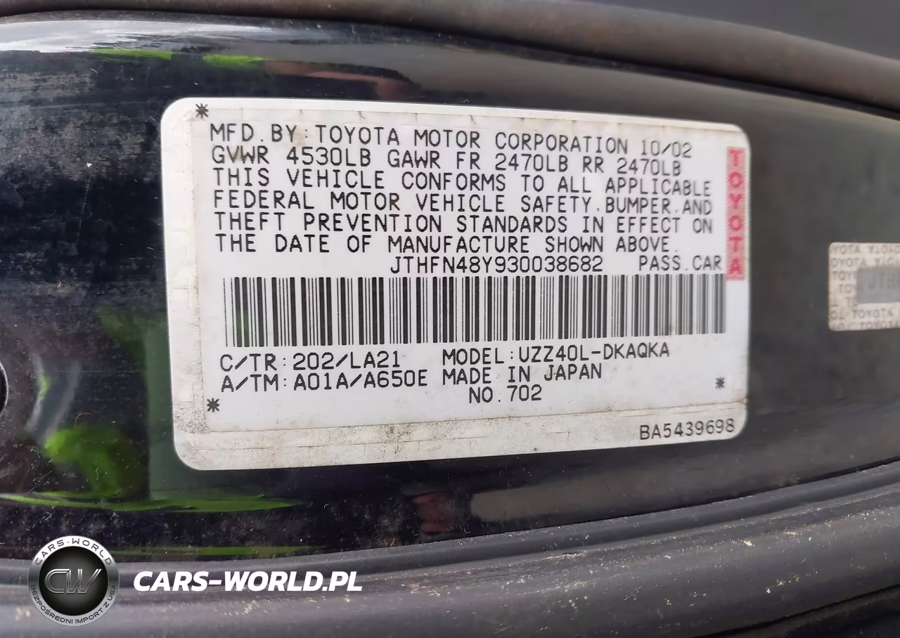 2003 Lexus Sc 430 VIN:JTHFN48Y930038682 - 9