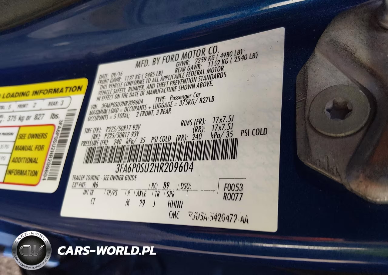 2017 Ford Fusion Energi Titanium VIN:3FA6P0SU2HR209604 - 9