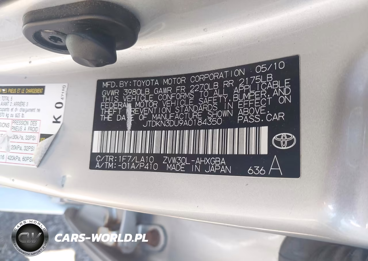 2010 Toyota Prius V VIN:JTDKN3DU9A0184350 - 9