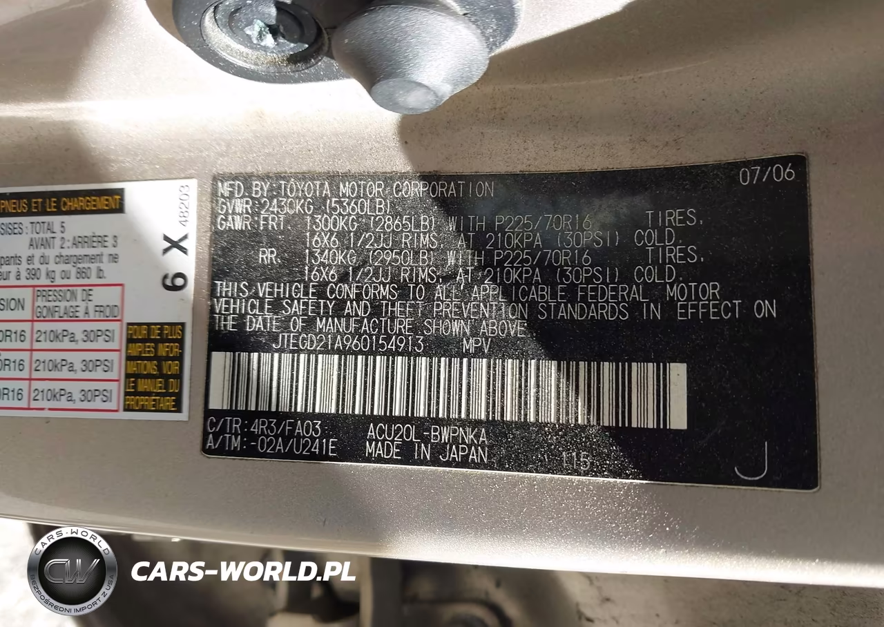 2006 Toyota Highlander VIN:JTEGD21A960154913 - 9