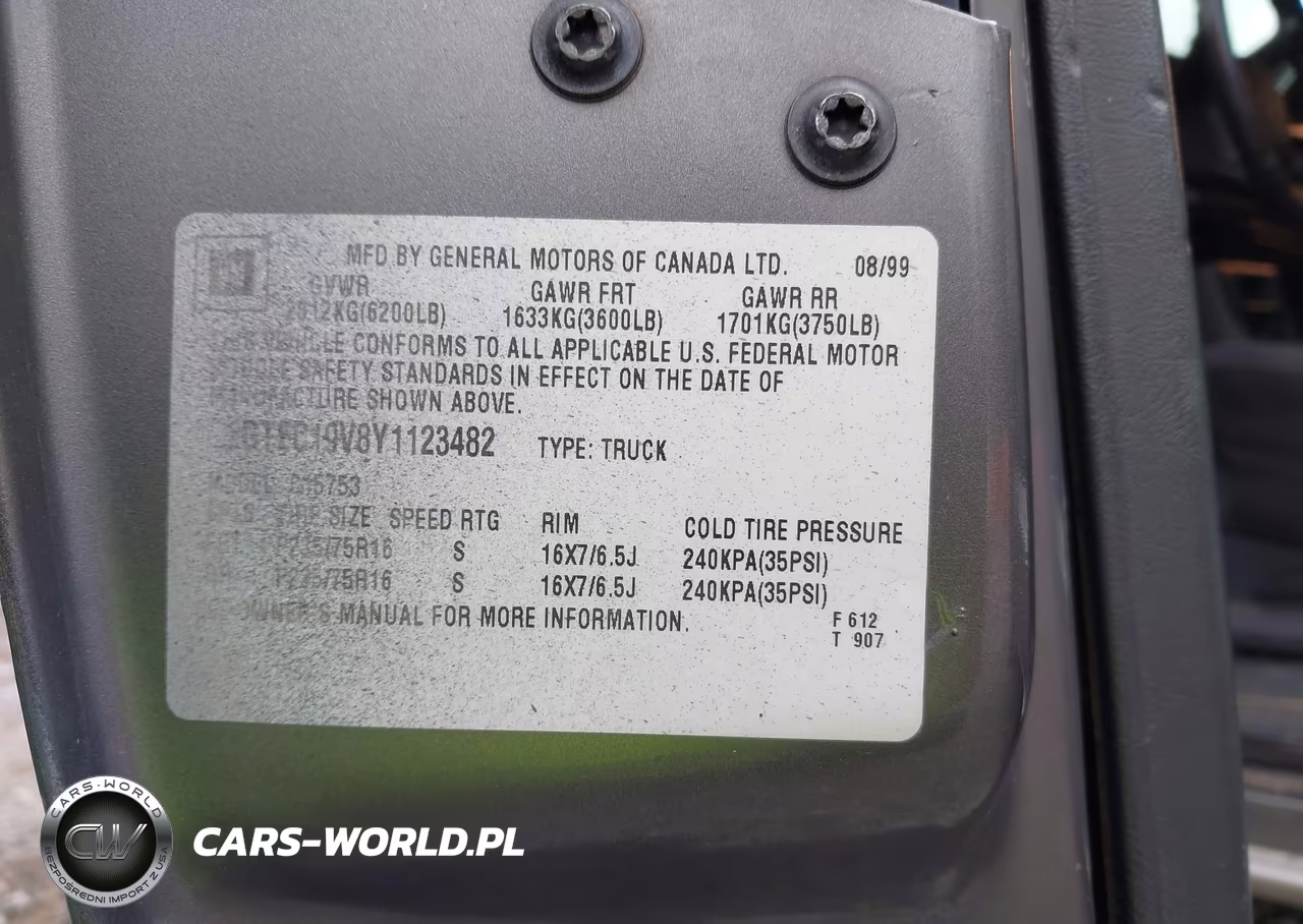2000 GMC Sierra 1500 Sle VIN:2GTEC19V8Y1123482 - 9