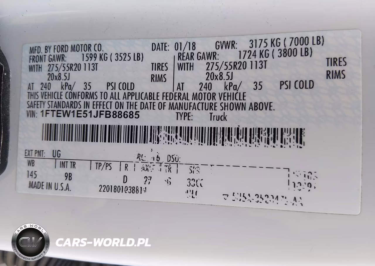 2018 Ford F-150 Platinum VIN:1FTEW1E51JFB88685 - 9