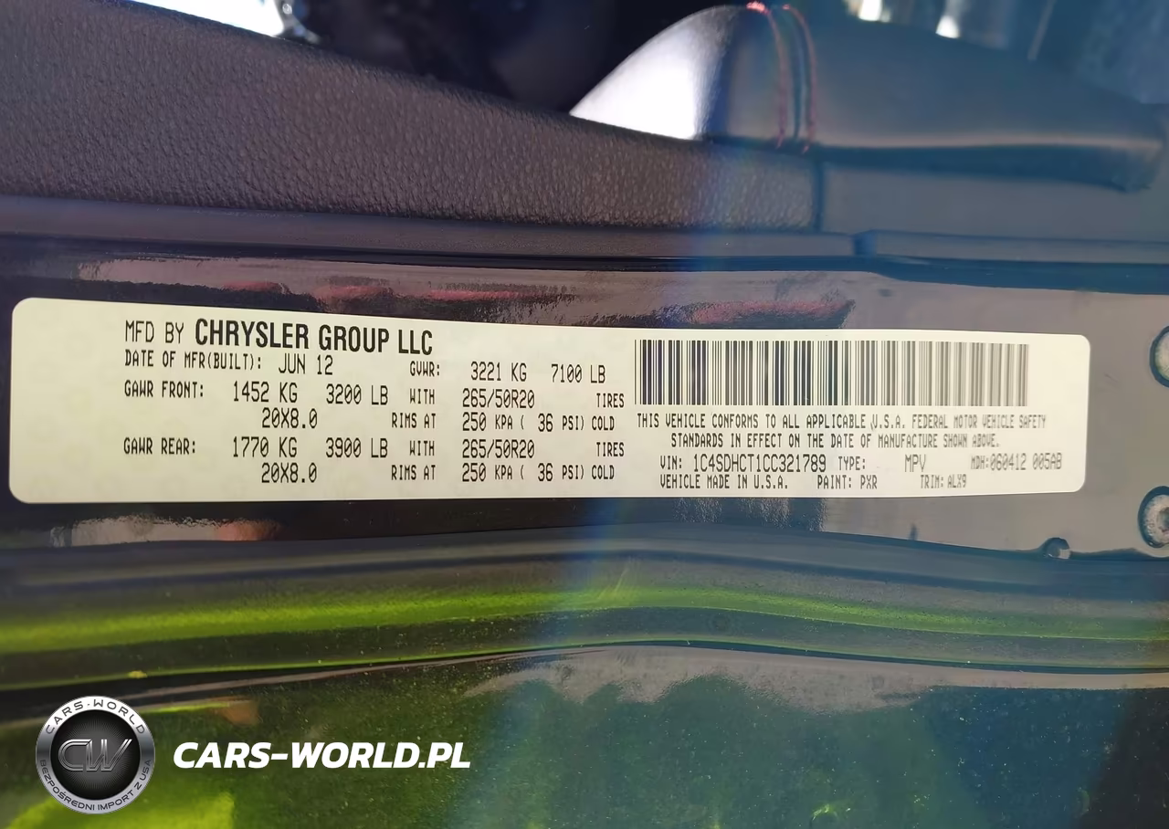 2012 Dodge Durango R-T VIN:1C4SDHCT1CC321789 - 9