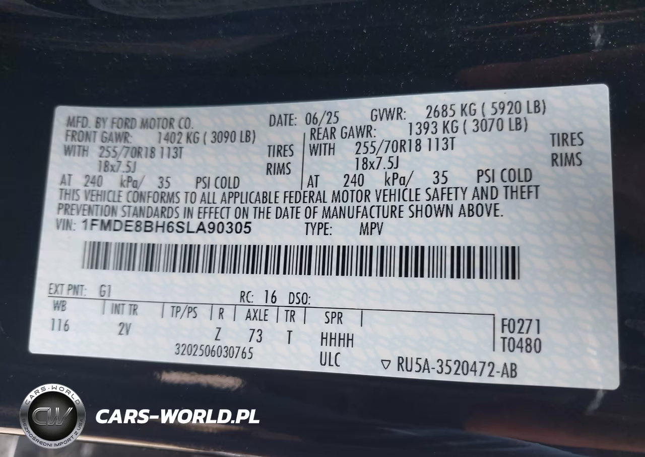 2025 Ford Bronco Outer Banks VIN:1FMDE8BH6SLA90305 - 9