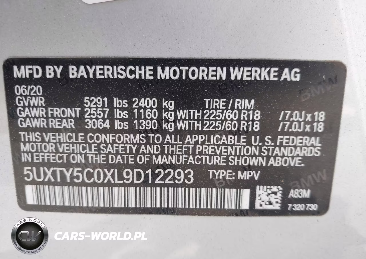 2020 BMW X3 xDrive30I VIN:5UXTY5C0XL9D12293 - 9