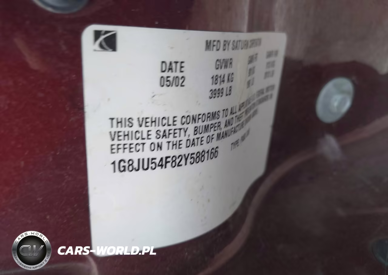 2002 Saturn L-Series L200 VIN:1G8JU54F82Y588166 - 9