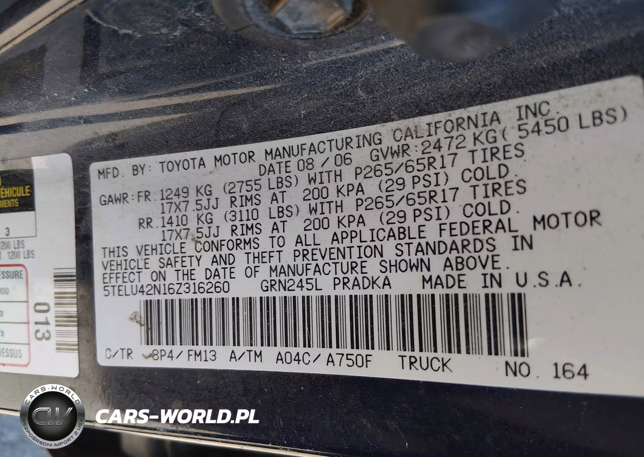 2006 Toyota Tacoma Base V6 VIN:5TELU42N16Z316260 - 9