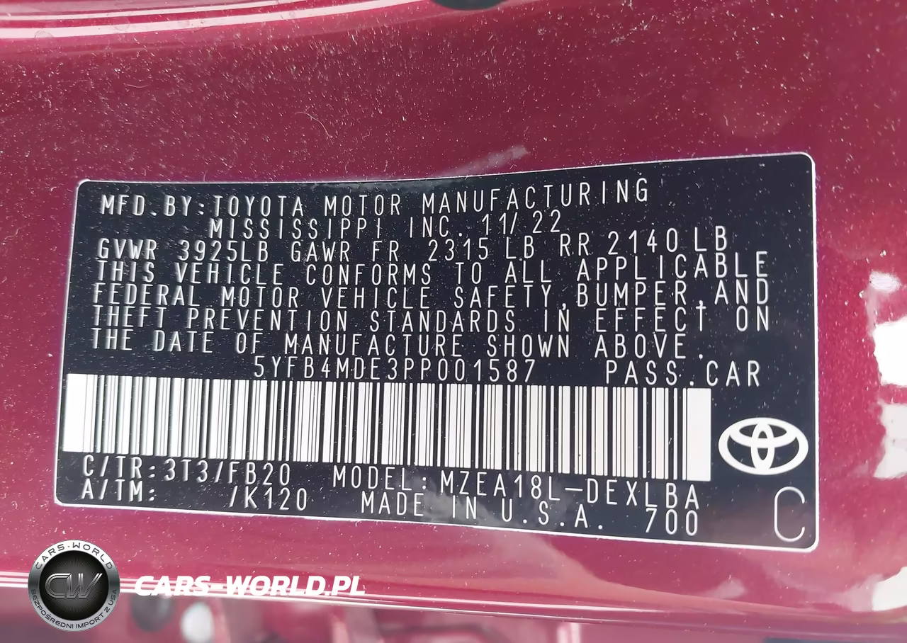 2023 Toyota Corolla Le VIN:5YFB4MDE3PP001587 - 9