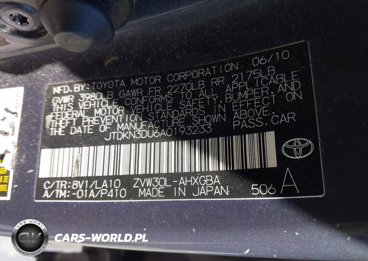 2010 Toyota Prius Iv VIN:JTDKN3DU6A0193233 - 9