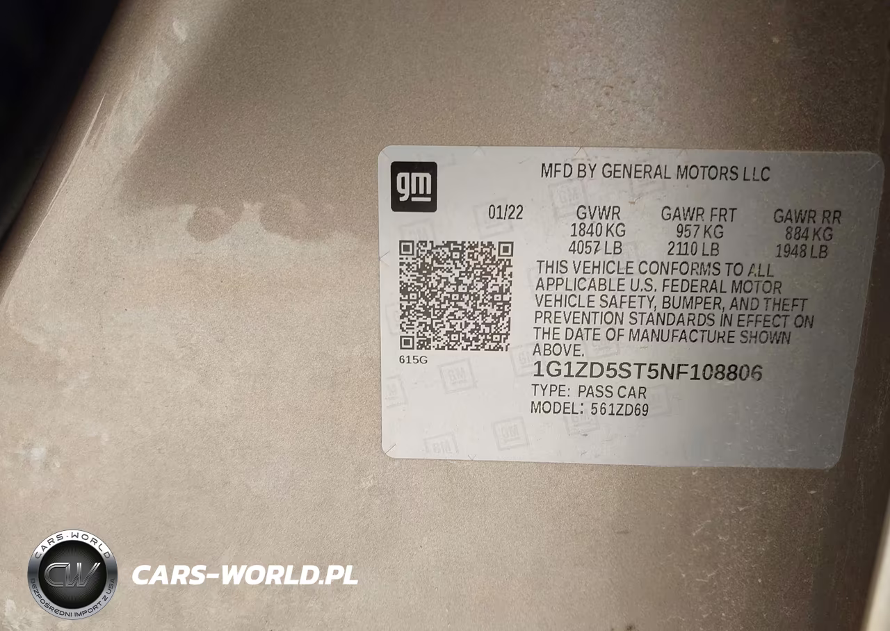 2022 Chevrolet Malibu Fwd Lt VIN:1G1ZD5ST5NF108806 - 9