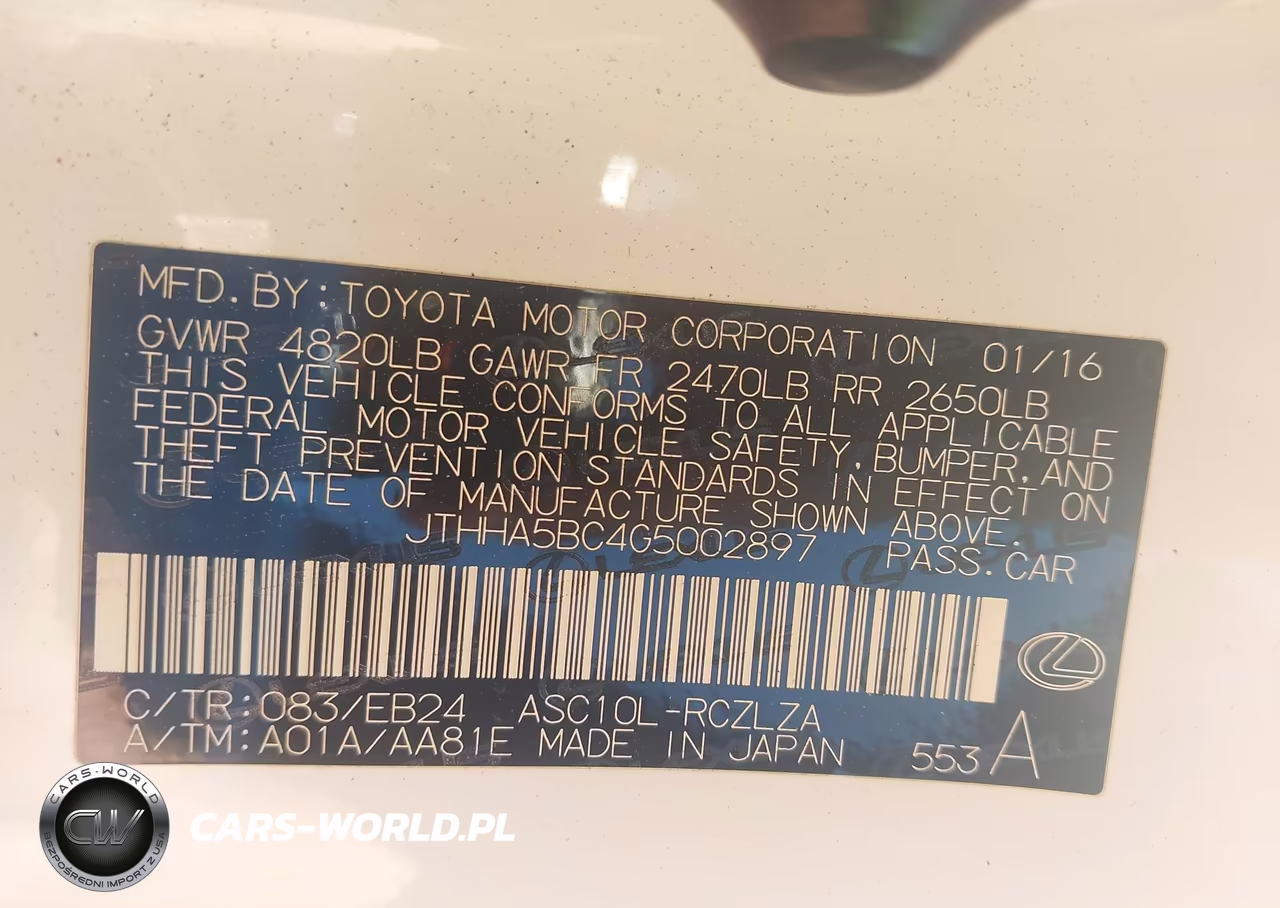 2016 Lexus Rc 200T VIN:JTHHA5BC4G5002897 - 9