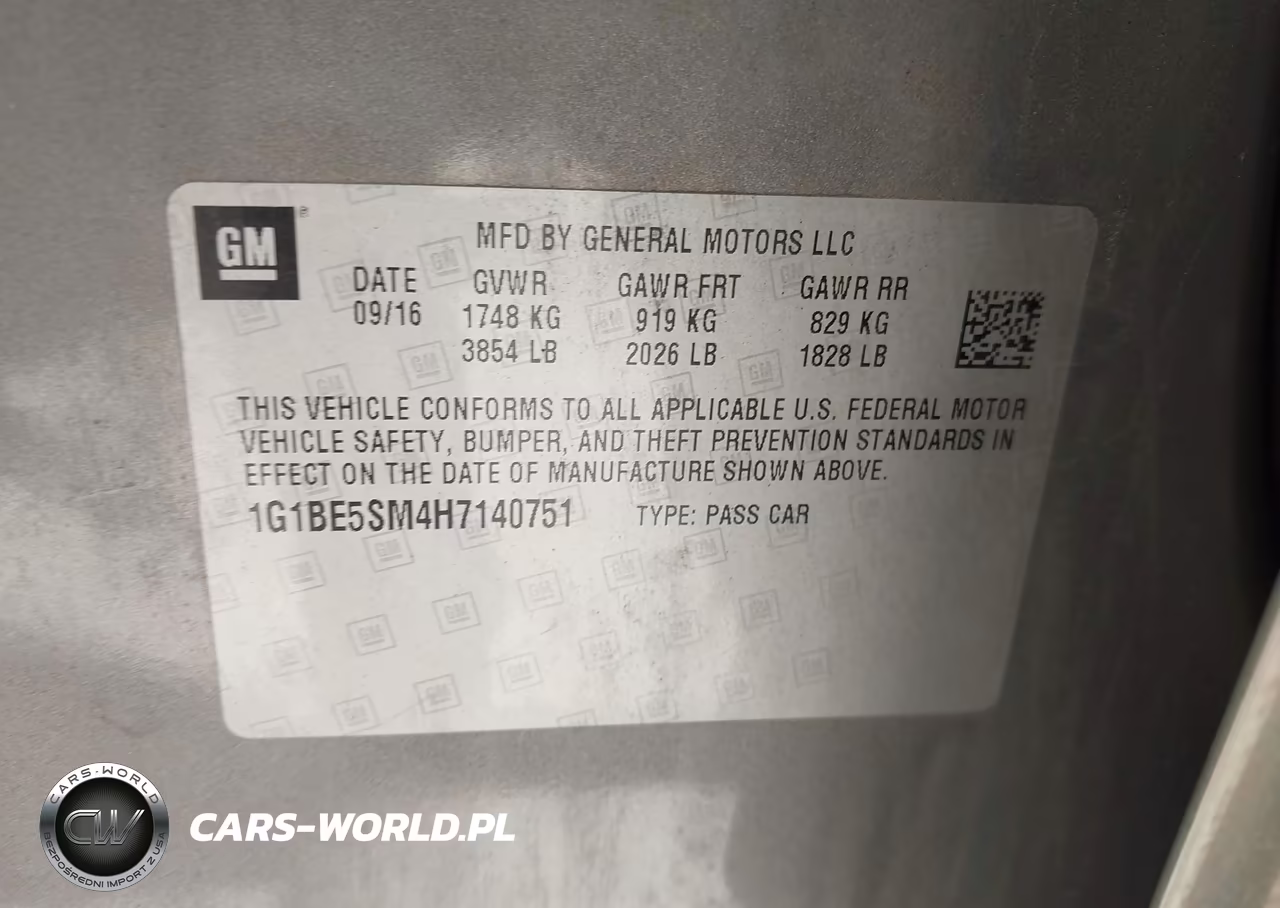 2017 Chevrolet Cruze Lt Auto VIN:1G1BE5SM4H7140751 - 9