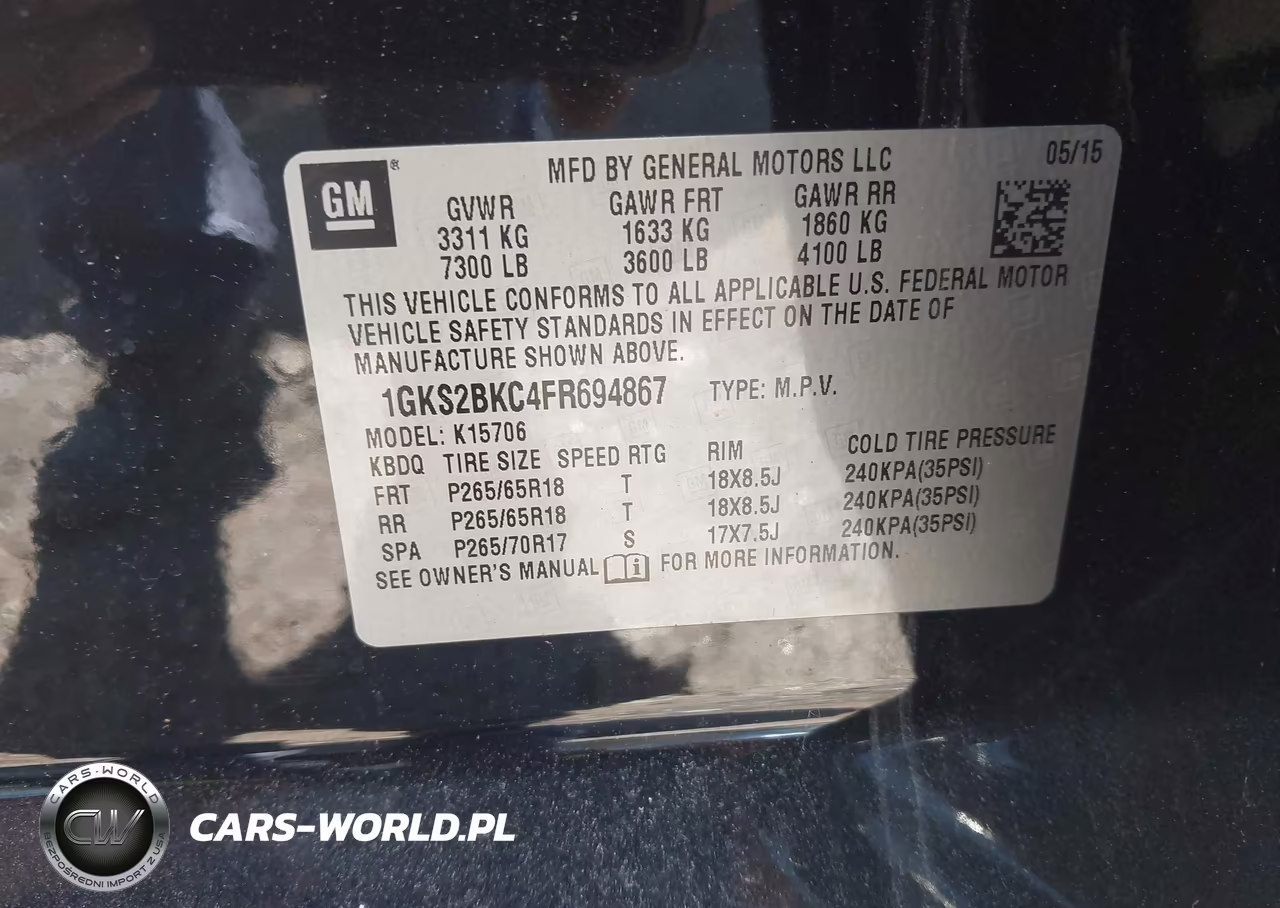 2015 GMC Yukon Slt VIN:1GKS2BKC4FR694867 - 9