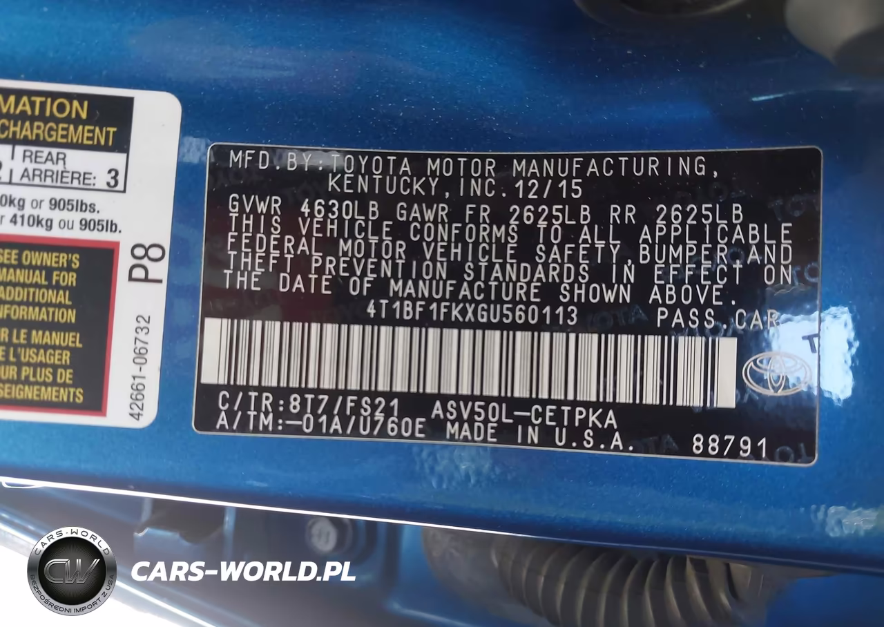 2016 Toyota Camry Se VIN:4T1BF1FKXGU560113 - 9