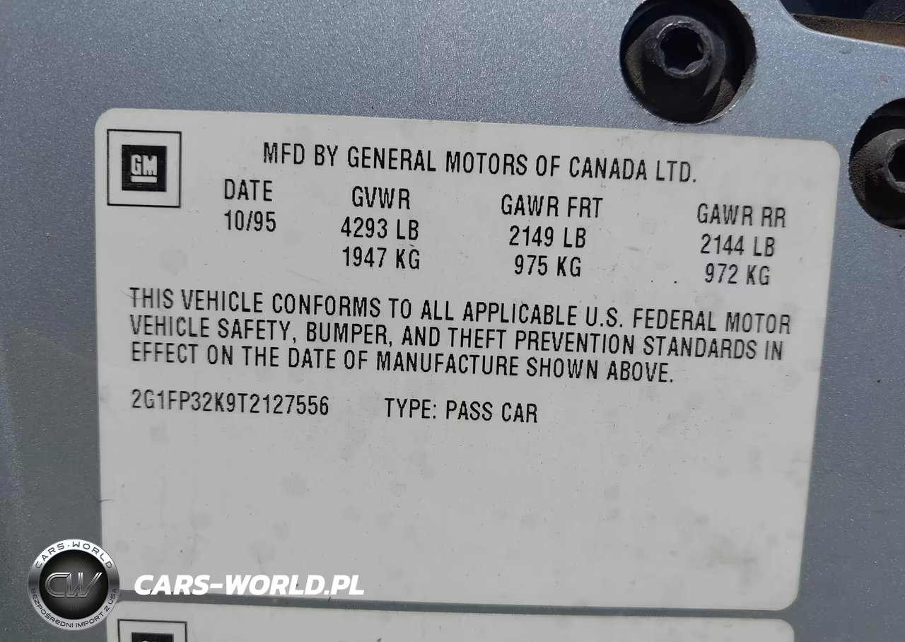 1996 Chevrolet Camaro Rs VIN:2G1FP32K9T2127556 - 9