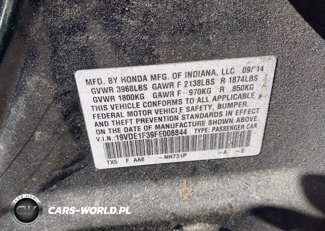 2015 Acura Ilx 2.0L VIN:19VDE1F39FE008844 - 9