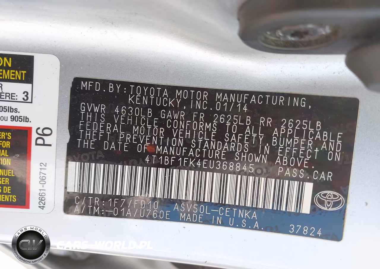 2014 Toyota Camry Le VIN:4T1BF1FK4EU368845 - 9