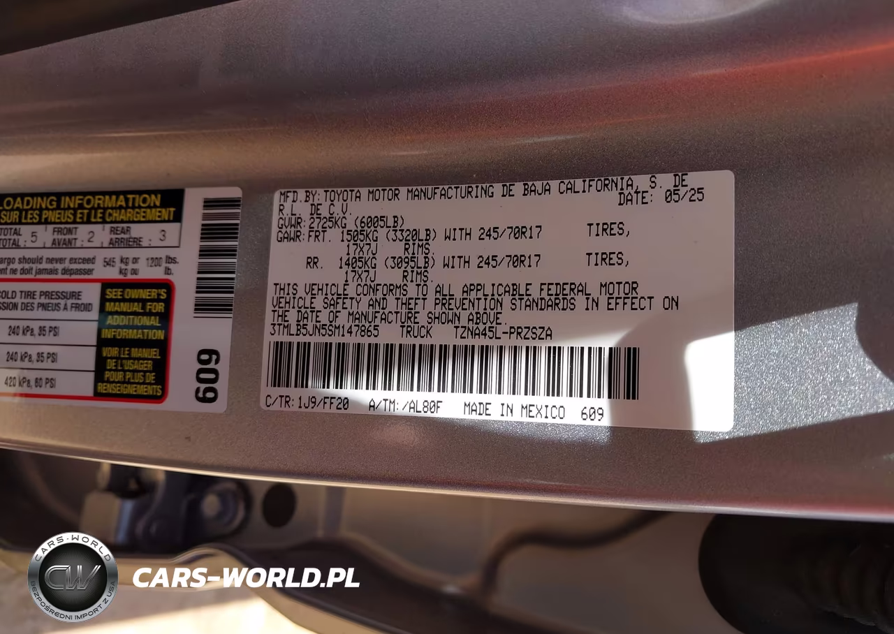2025 Toyota Tacoma Sr5 VIN:3TMLB5JN5SM147865 - 9