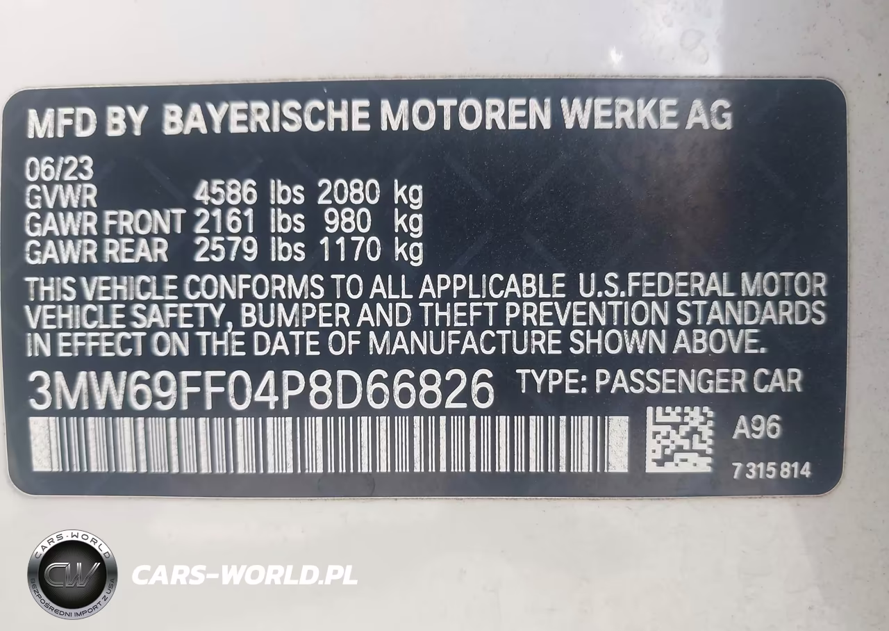 2023 BMW 330I VIN:3MW69FF04P8D66826 - 9