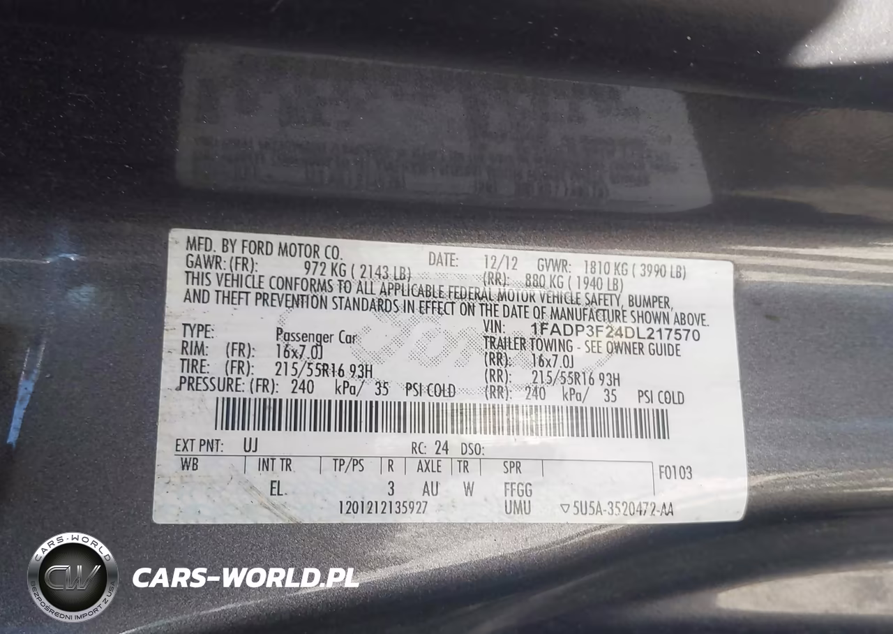 2013 Ford Focus Se VIN:1FADP3F24DL217570 - 9