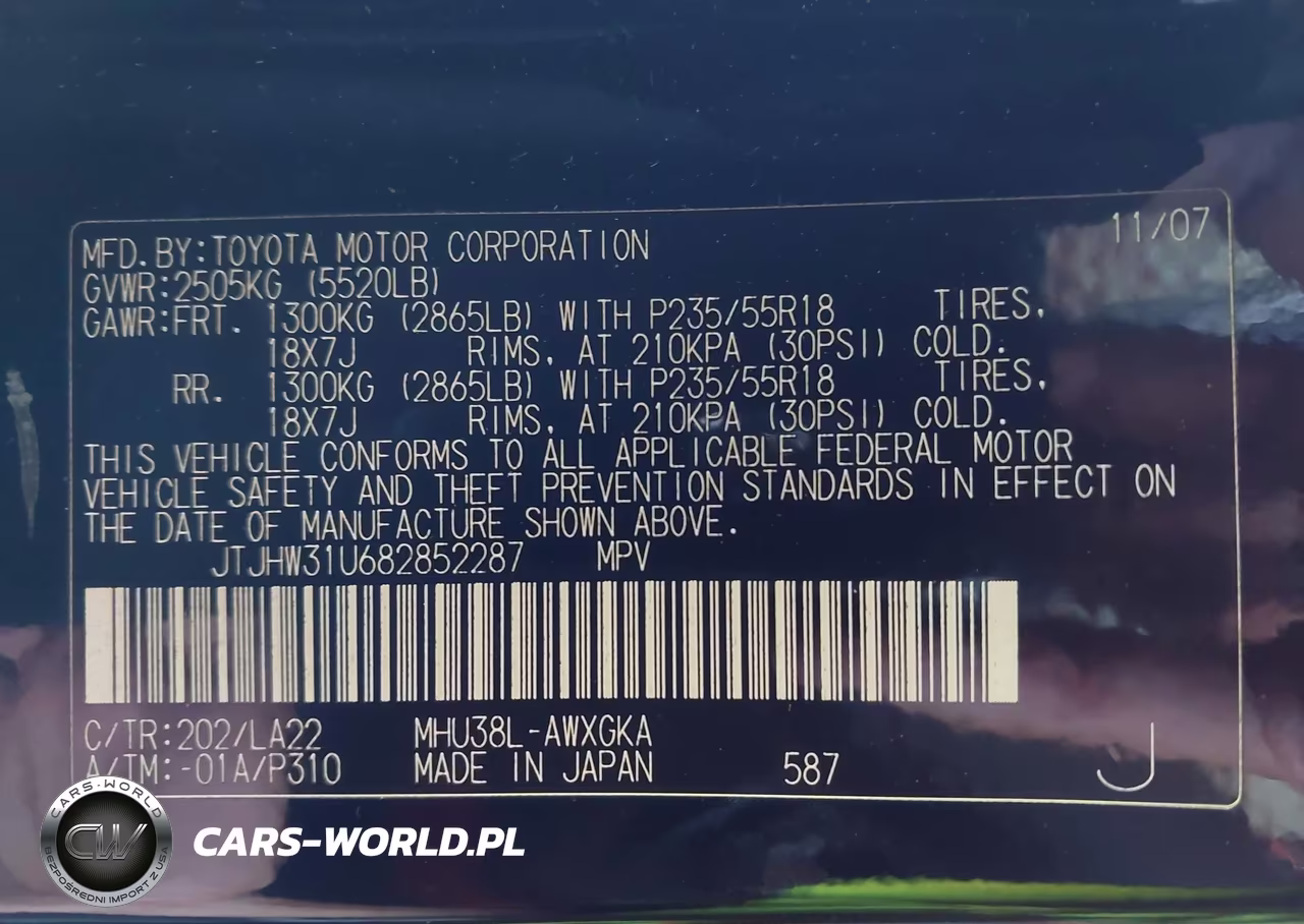 2008 Lexus Rx 400H VIN:JTJHW31U682852287 - 9