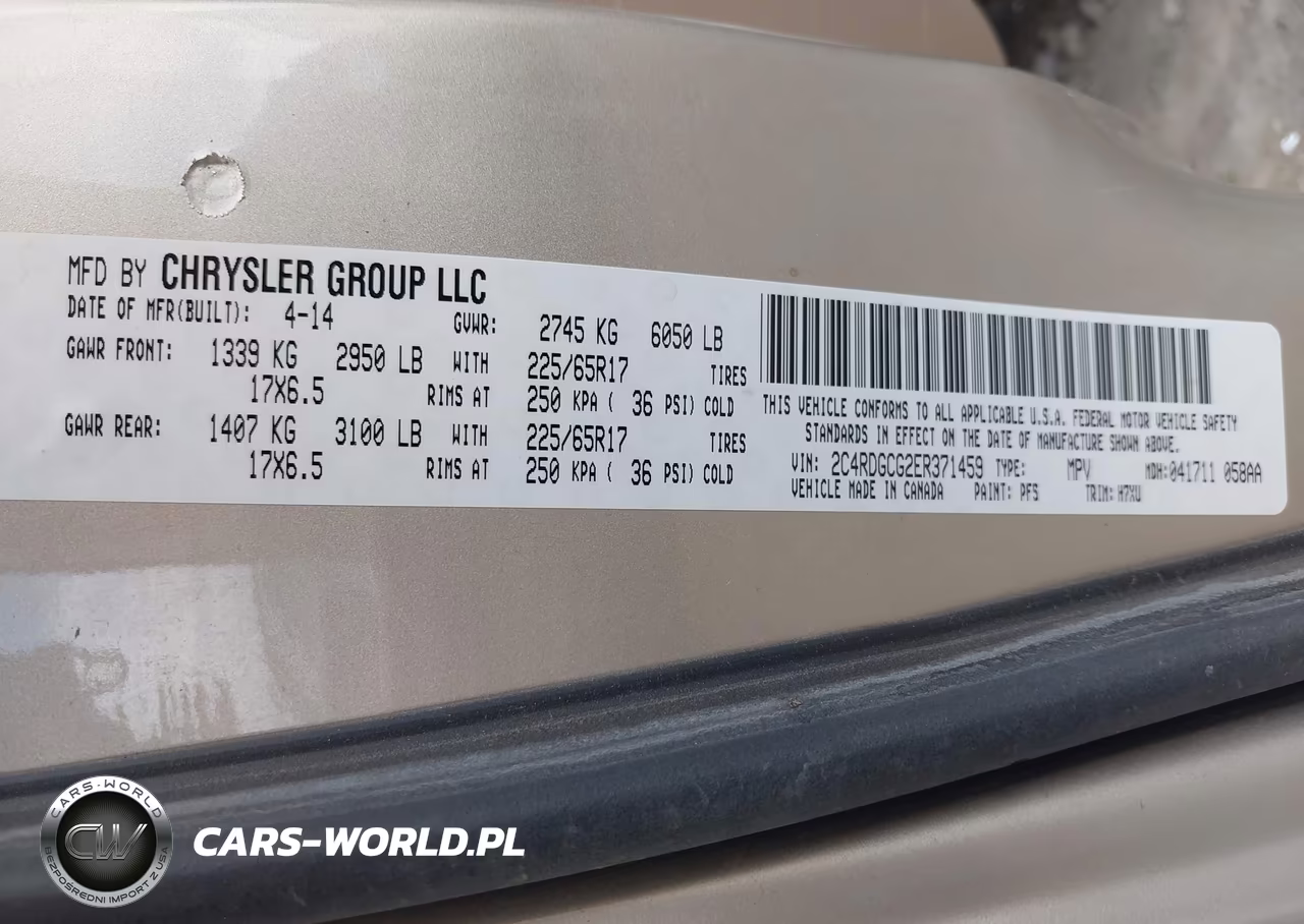 2014 Dodge Grand Caravan Sxt VIN:2C4RDGCG2ER371459 - 9