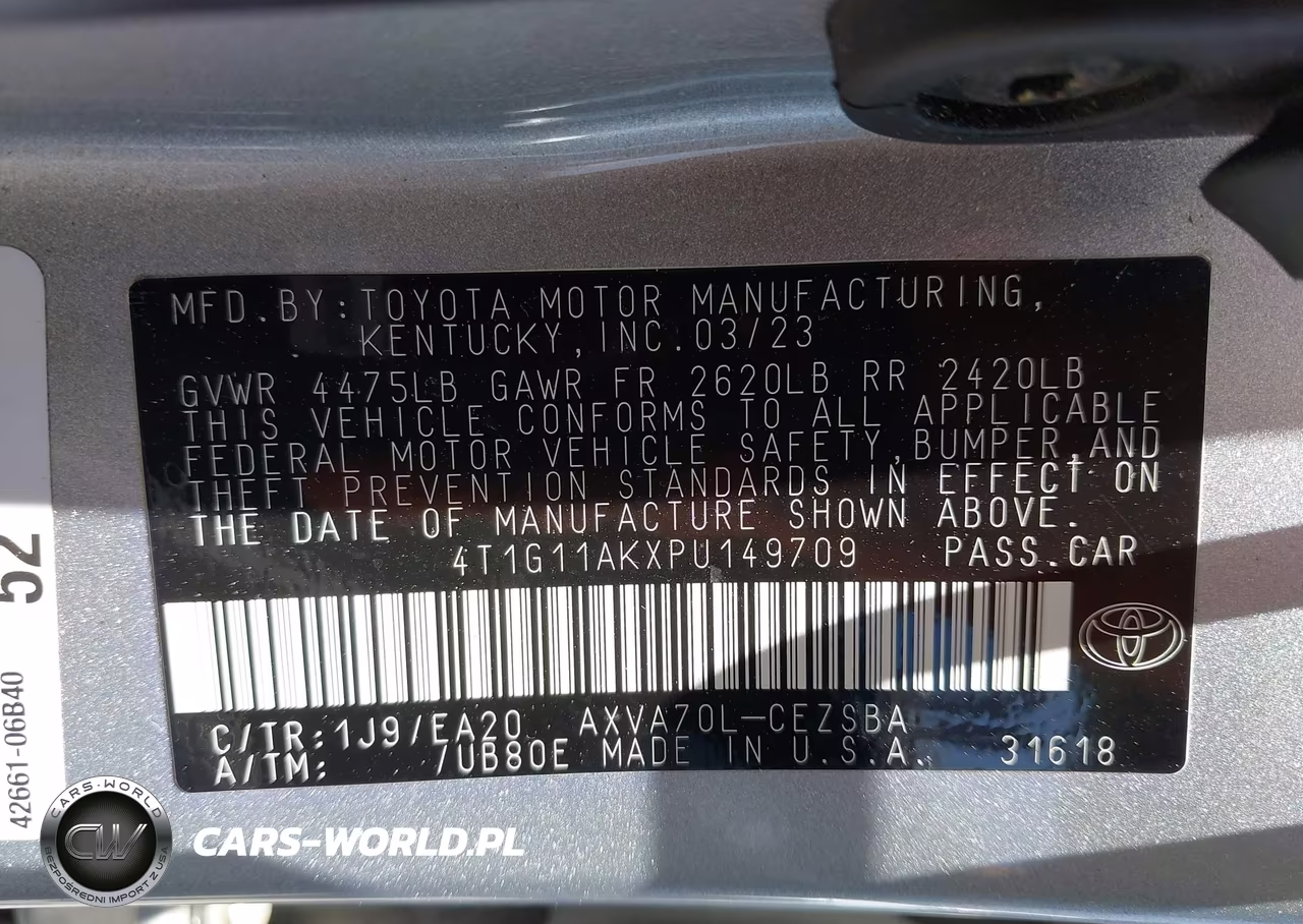 2023 Toyota Camry Se VIN:4T1G11AKXPU149709 - 9
