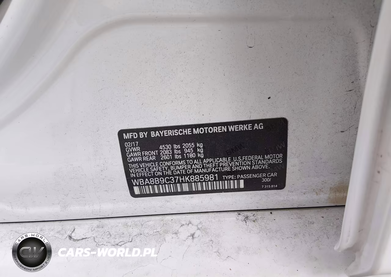 2017 BMW 330I VIN:WBA8B9C37HK885981 - 9