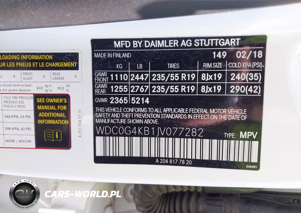 2018 Mercedes-Benz Glc 300 4Matic VIN:WDC0G4KB1JV077282 - 9
