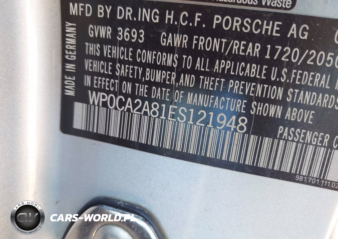 2014 Porsche Boxster VIN:WP0CA2A81ES121948 - 9