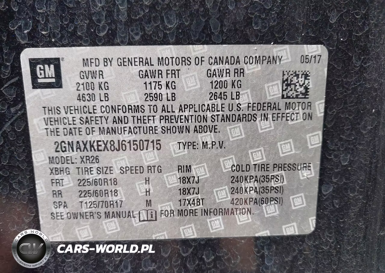 2018 Chevrolet Equinox Lt VIN:2GNAXKEX8J6150715 - 9