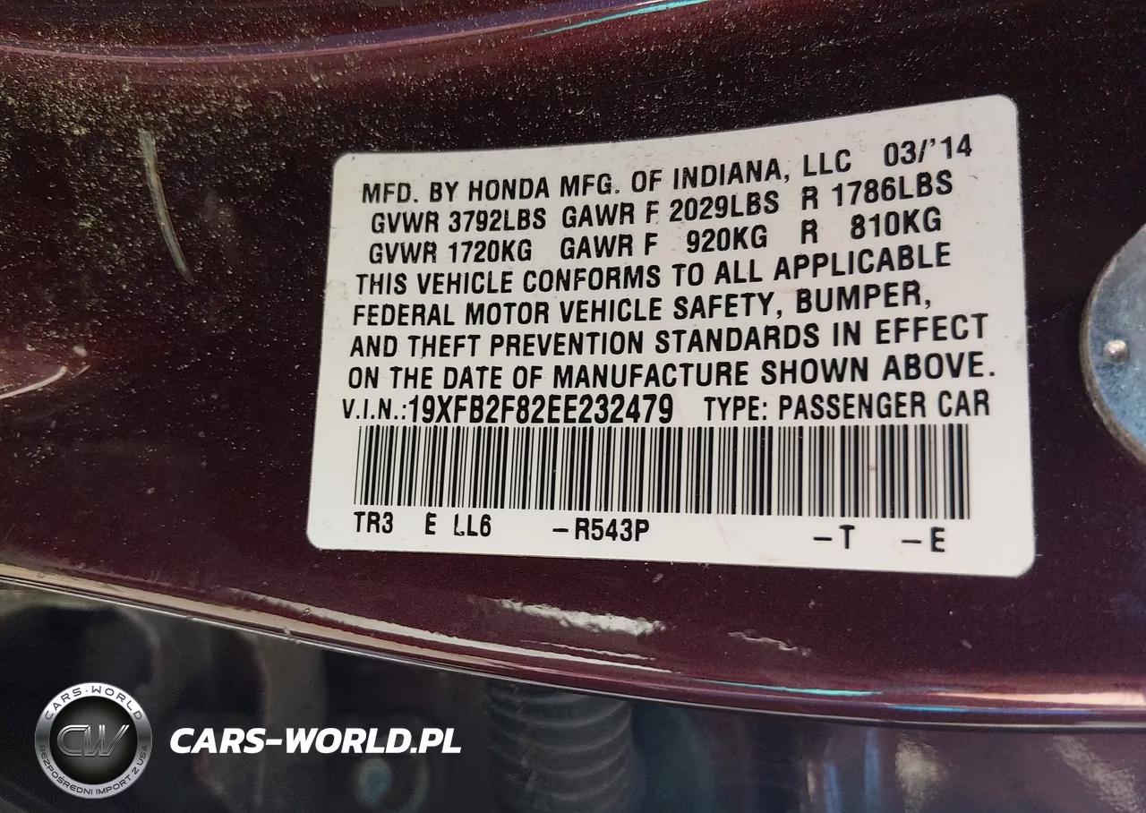 2014 Honda Civic Ex VIN:19XFB2F82EE232479 - 9