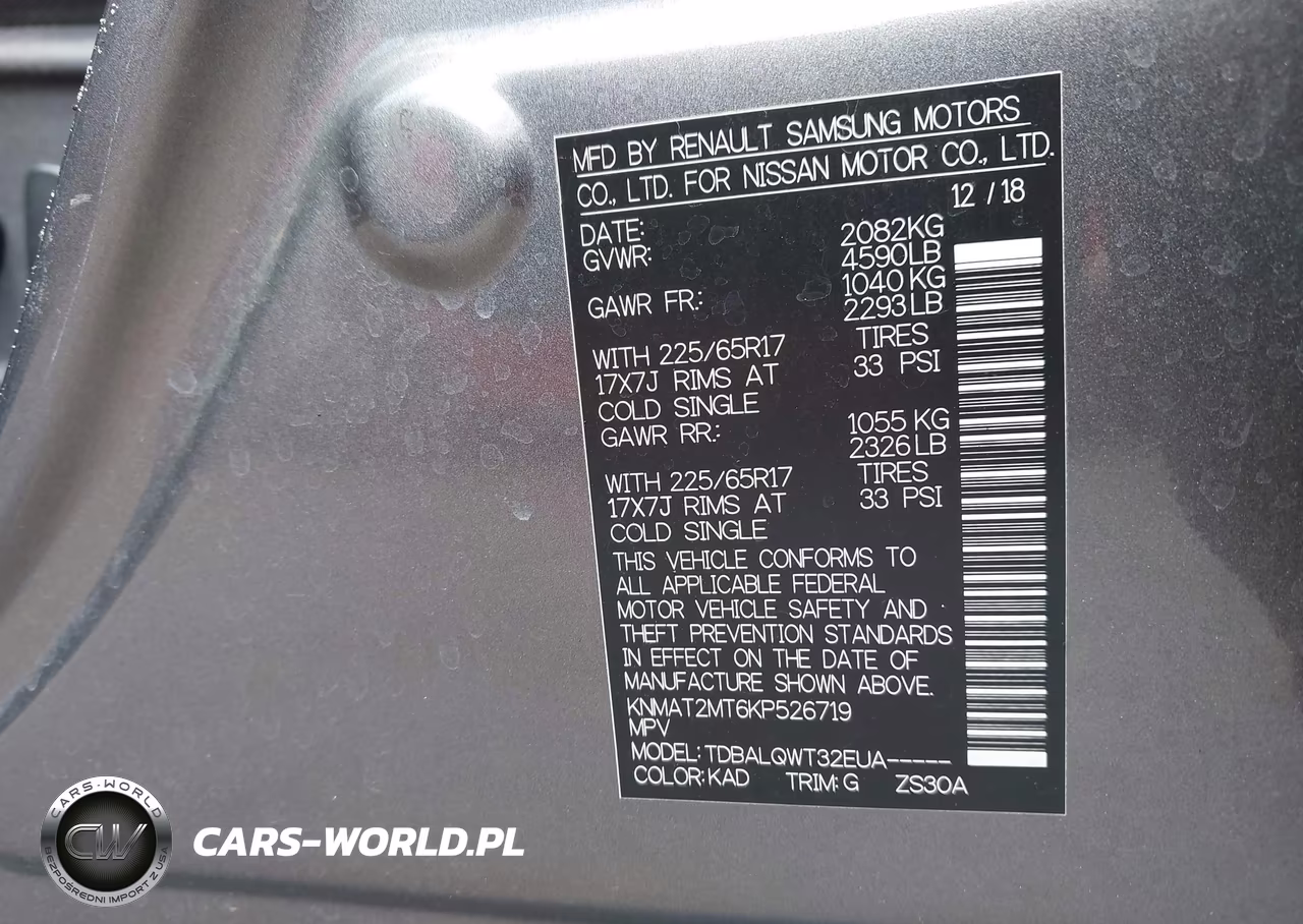2019 Nissan Rogue Sv VIN:KNMAT2MT6KP526719 - 9