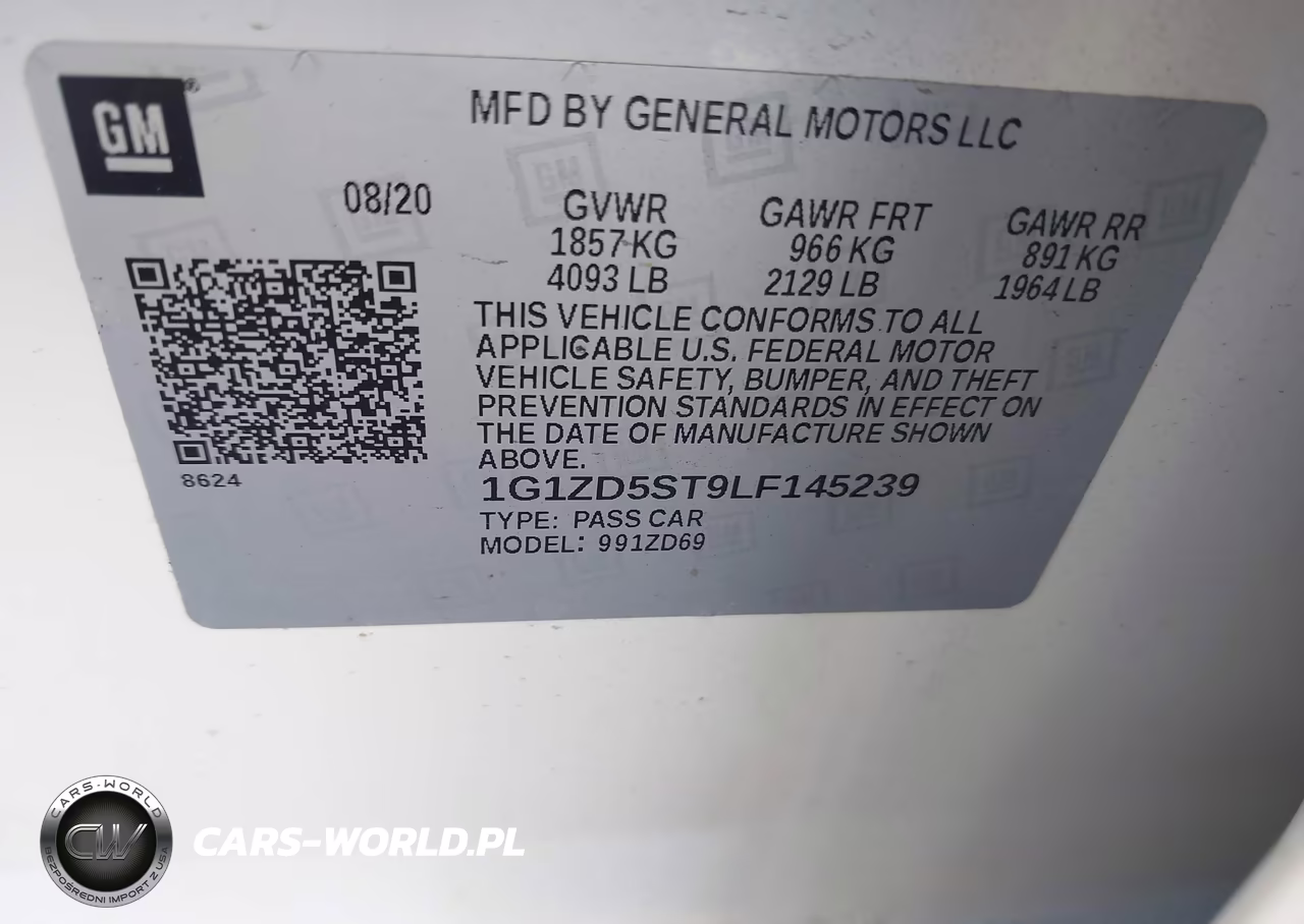 2020 Chevrolet Malibu Fwd Lt VIN:1G1ZD5ST9LF145239 - 9