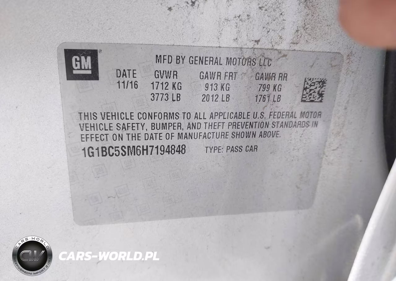 2017 Chevrolet Cruze Ls Auto VIN:1G1BC5SM6H7194848 - 9