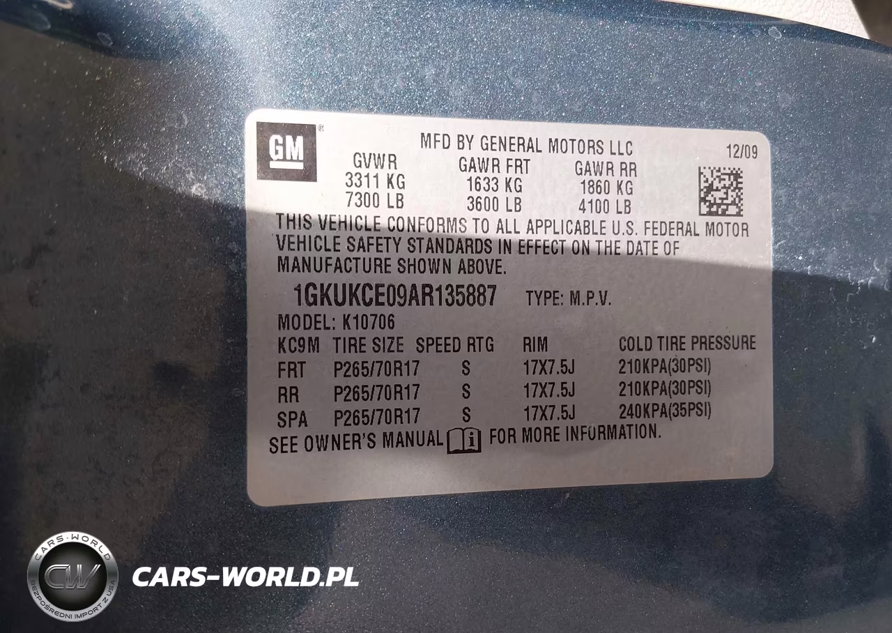 2010 GMC Yukon Slt VIN:1GKUKCE09AR135887 - 9
