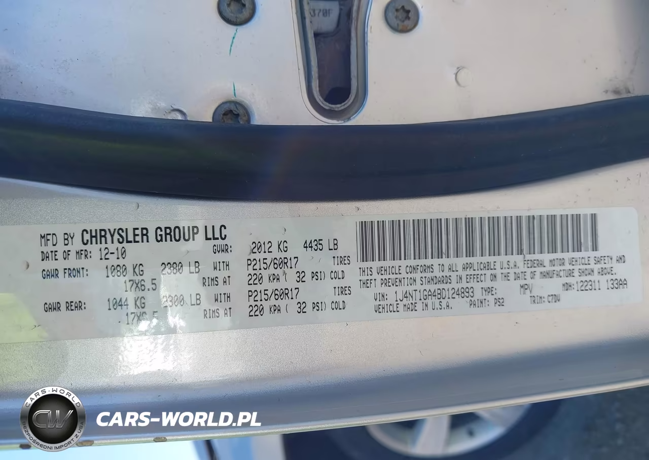 2011 Jeep Patriot Sport VIN:1J4NT1GA4BD124893 - 9