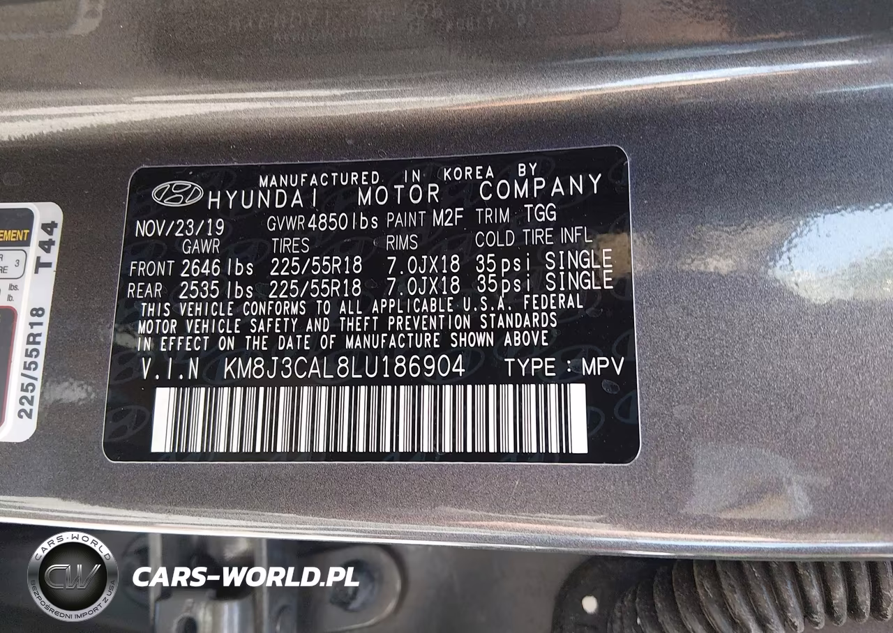2020 Hyundai Tucson Sel VIN:KM8J3CAL8LU186904 - 9
