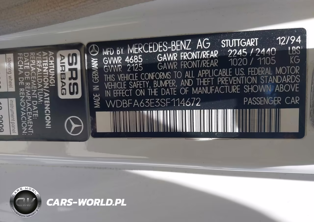 1995 Mercedes-Benz Sl 320 VIN:WDBFA63E3SF114672 - 9