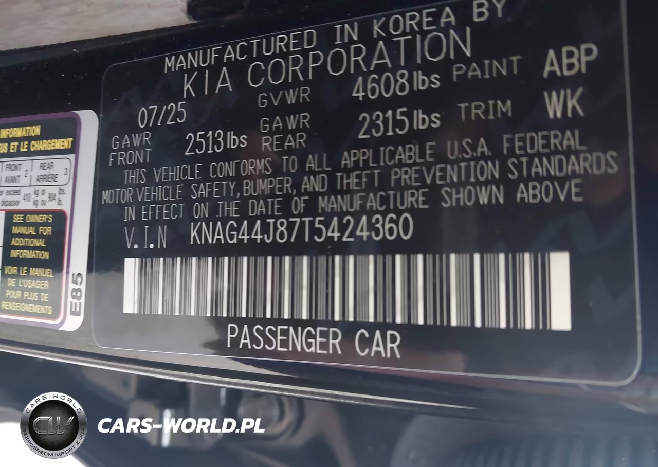 2026 Kia K5 Gt VIN:KNAG44J87T5424360 - 9