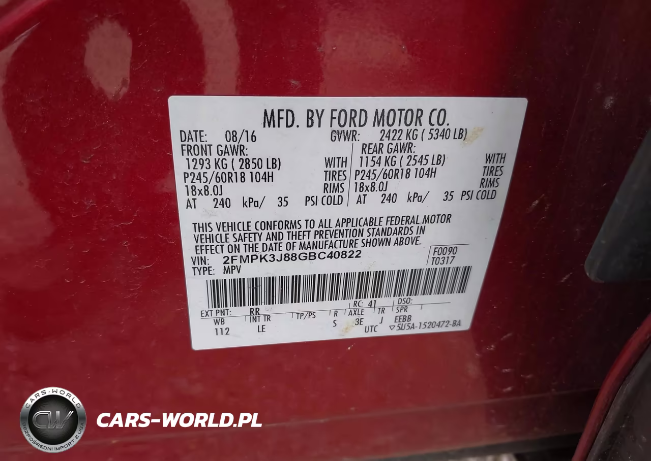 2016 Ford Edge Sel VIN:2FMPK3J88GBC40822 - 9