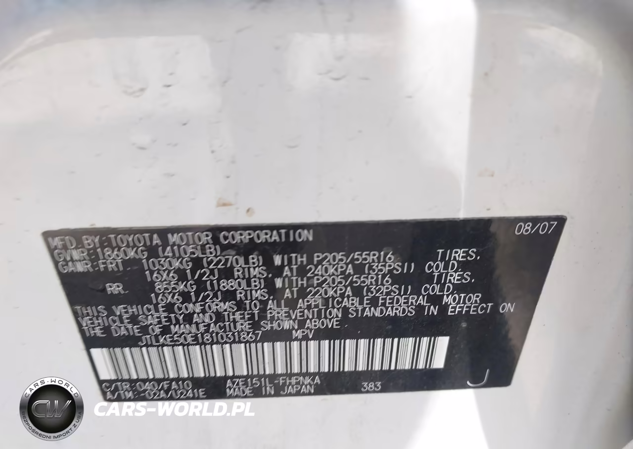 2008 Scion Xb VIN:JTLKE50E181031867 - 9