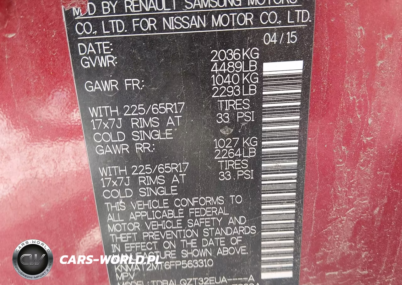 2015 Nissan Rogue Sv VIN:KNMAT2MT6FP563310 - 9