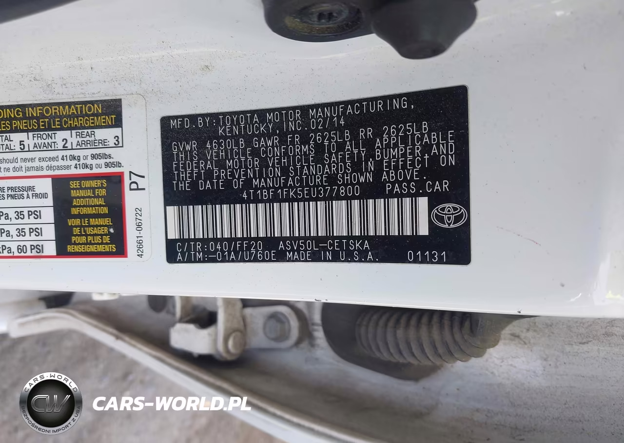 2014 Toyota Camry Se VIN:4T1BF1FK5EU377800 - 9