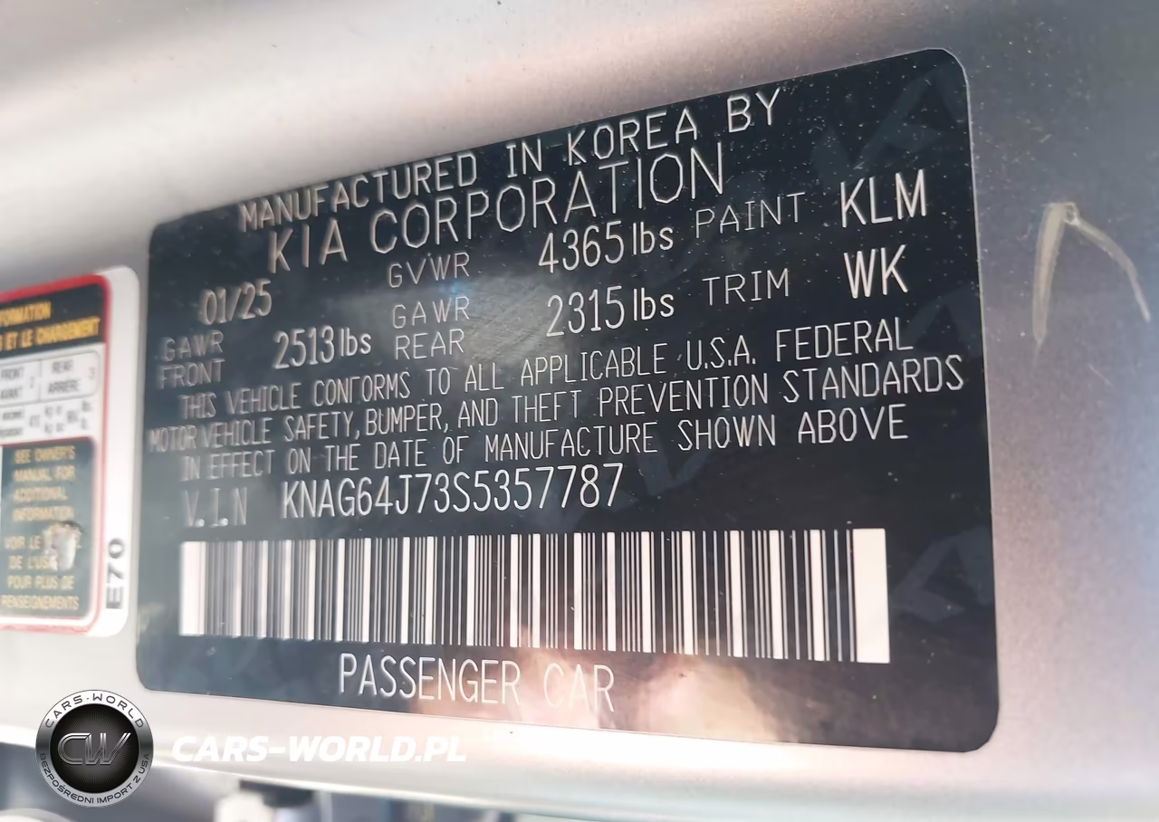 2025 Kia K5 Gt-Line VIN:KNAG64J73S5357787 - 9
