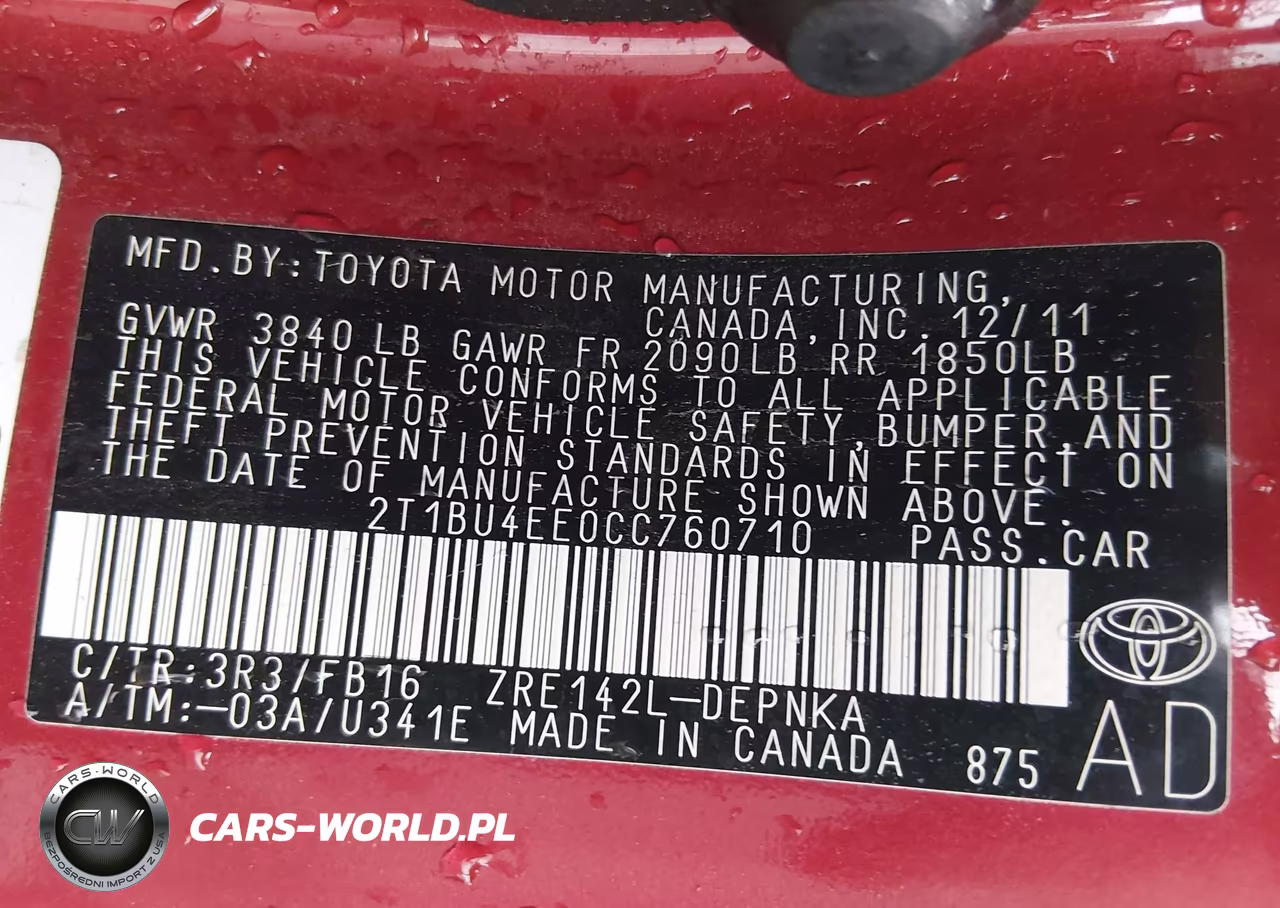 2012 Toyota Corolla Le VIN:2T1BU4EE0CC760710 - 9